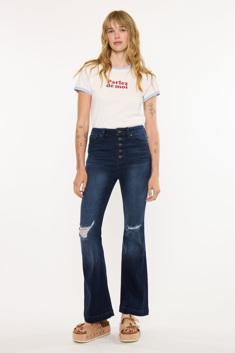 Dixie Ultra High Rise Flare (Petite) – Kancan USA