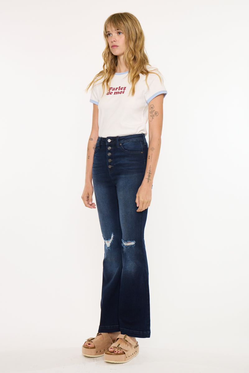 Dixie Ultra High Rise Flare (Petite) - Official Kancan USA