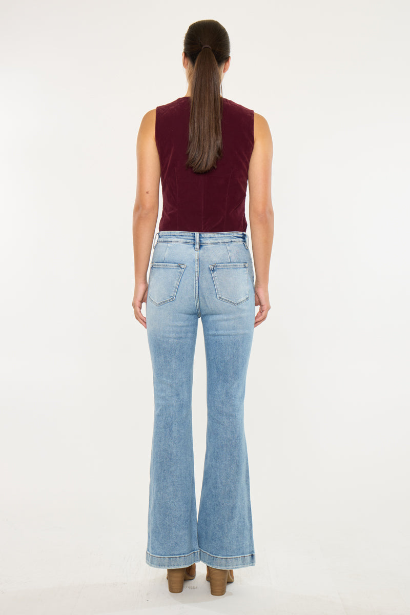Dixie Ultra High Rise Flare Jeans (Petite) - Official Kancan USA