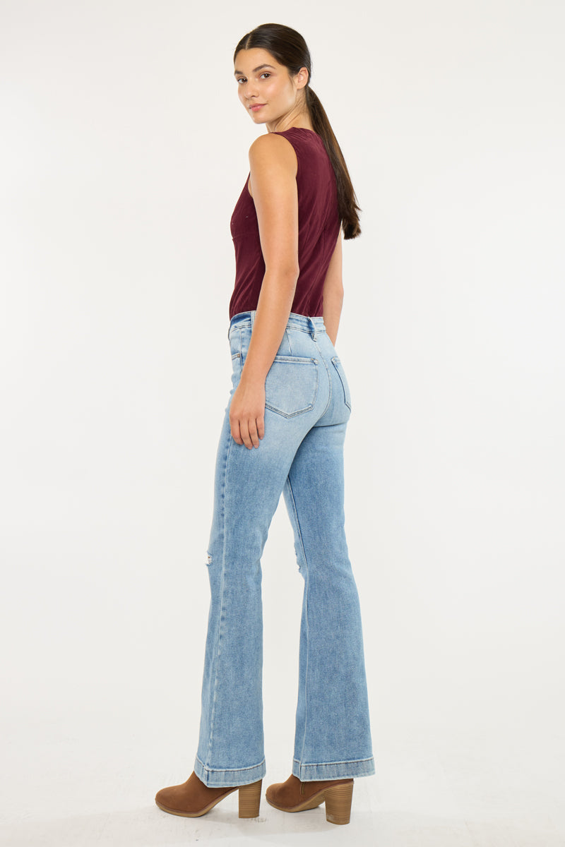 Dixie Ultra High Rise Flare Jeans (Petite) - Official Kancan USA