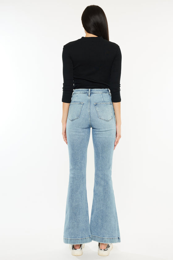 Dixie Ultra High Rise Flare Jeans (Petite) - Official Kancan USA