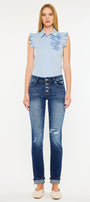 Eternity Mid Rise Slim Straight Leg Jeans - Official Kancan USA