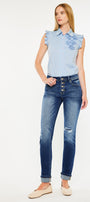 Eternity Mid Rise Slim Straight Leg Jeans - Official Kancan USA