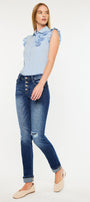 Eternity Mid Rise Slim Straight Leg Jeans - Official Kancan USA