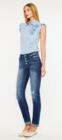 Eternity Mid Rise Slim Straight Leg Jeans - Official Kancan USA