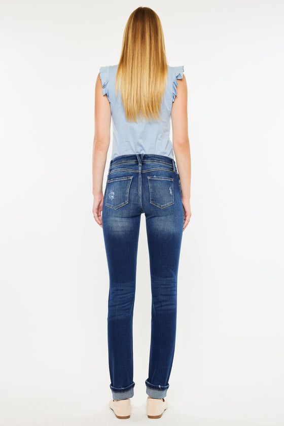 Eternity Mid Rise Slim Straight Leg Jeans - Official Kancan USA