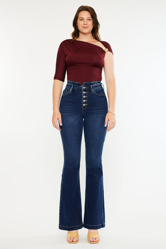 Blairen Ultra High Rise Flare Jeans- Curvy