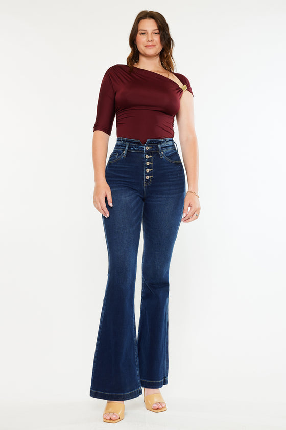 Blairen Ultra High Rise Flare Jeans- Curvy