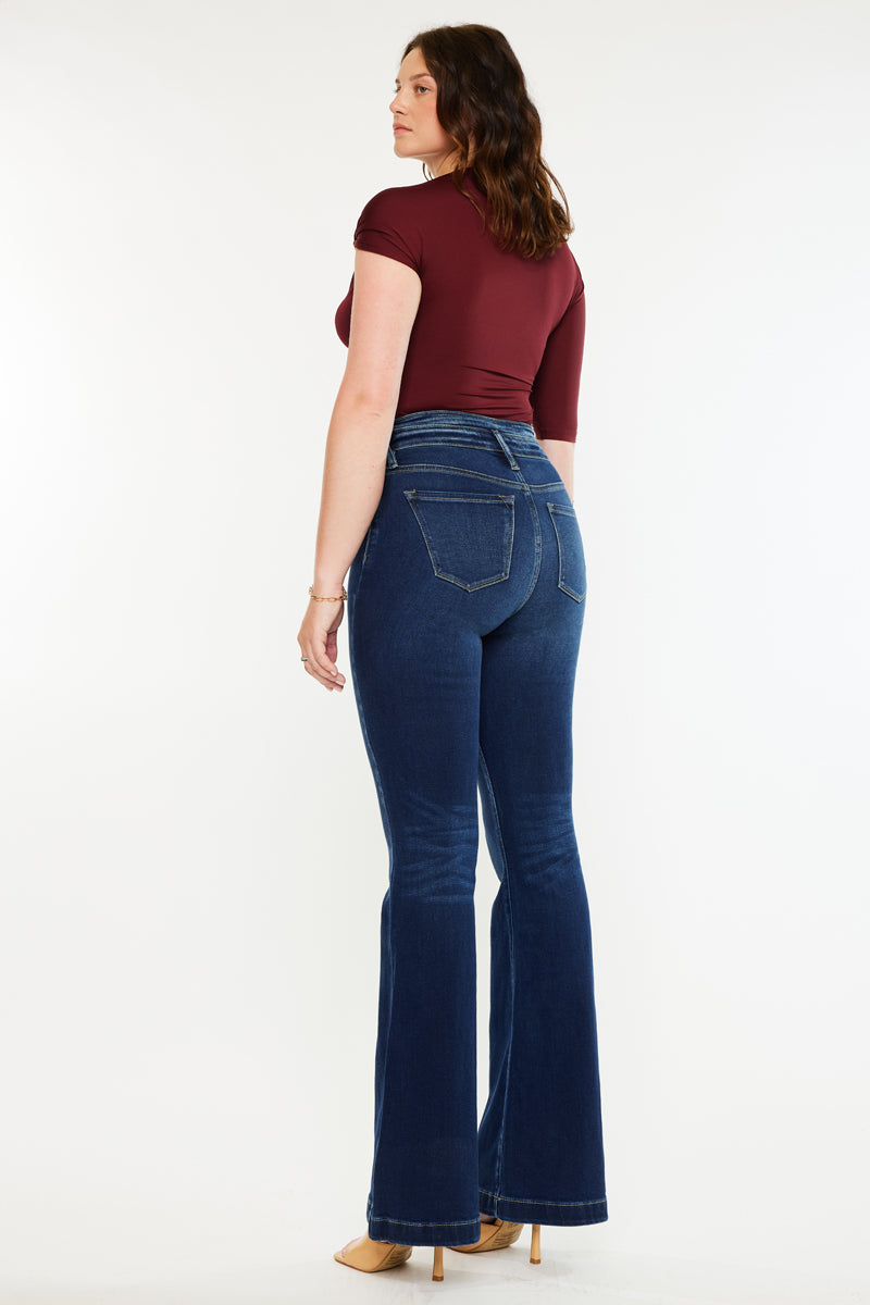 Blairen Ultra High Rise Flare Jeans- Curvy - Official Kancan USA
