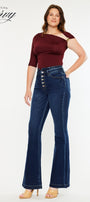 Blairen Ultra High Rise Flare Jeans- Curvy - Official Kancan USA