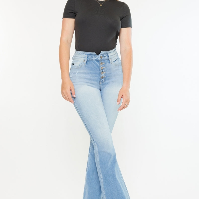 Blairen Ultra High Rise Flare Jeans- Curvy - Official Kancan USA