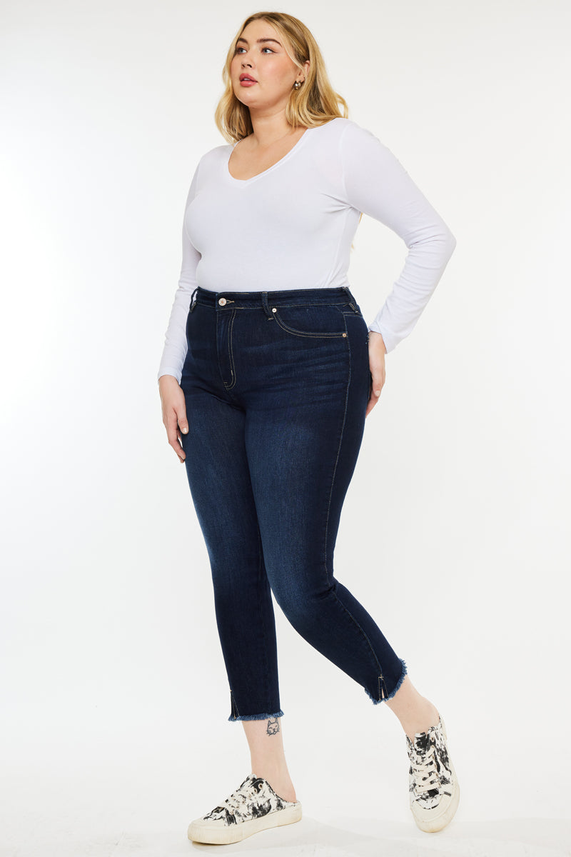 Naira Ultra High Rise Ankle Skinny Jeans (Plus Size) - Official Kancan USA