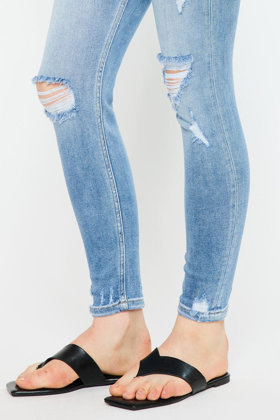 Simone Ultra High Rise Ankle Skinny Jeans - Curvy - Official Kancan USA