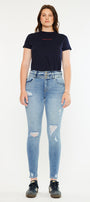 Simone Ultra High Rise Ankle Skinny Jeans - Curvy - Official Kancan USA