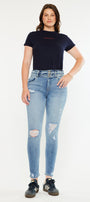 Simone Ultra High Rise Ankle Skinny Jeans - Curvy - Official Kancan USA
