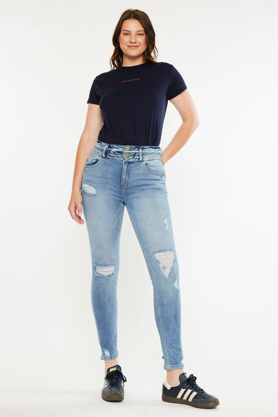 Simone Ultra High Rise Ankle Skinny Jeans - Curvy