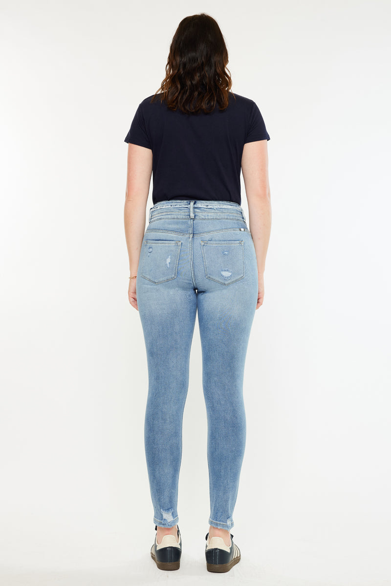 Simone Ultra High Rise Ankle Skinny Jeans - Curvy - Official Kancan USA