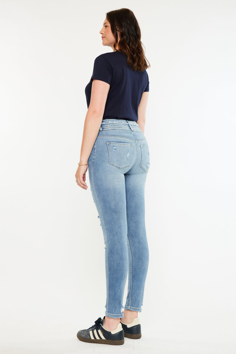 Simone Ultra High Rise Ankle Skinny - Curvy – Kancan USA