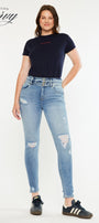 Simone Ultra High Rise Ankle Skinny Jeans - Curvy - Official Kancan USA
