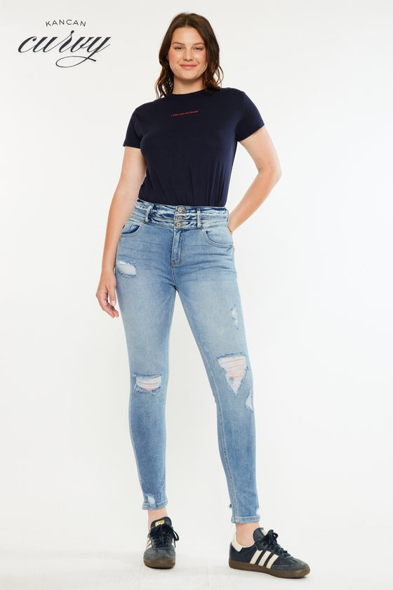 Simone Ultra High Rise Ankle Skinny Jeans - Curvy