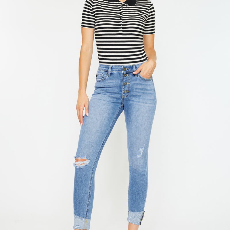 Irina High Rise Ankle Skinny - Official Kancan USA