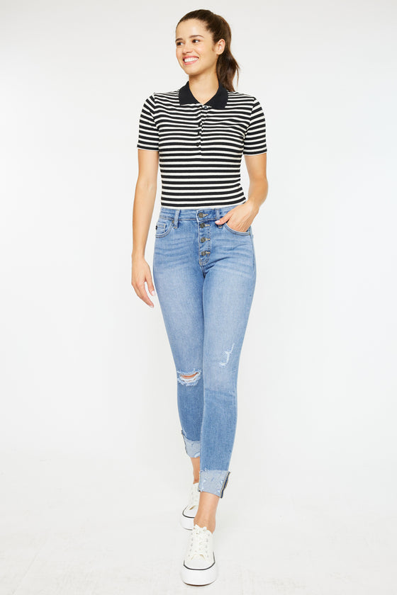 Irina High Rise Ankle Skinny - Official Kancan USA