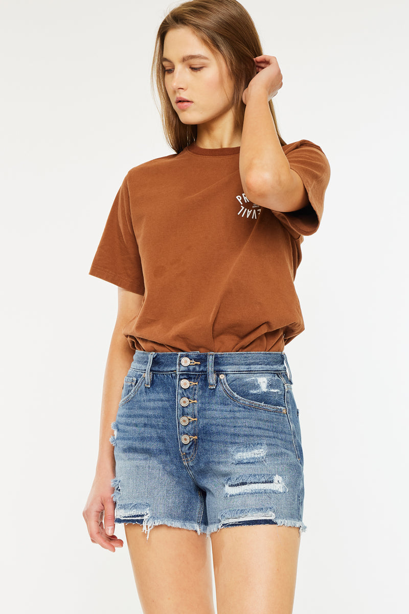 Krissy Ultra High Rise Mom Shorts - Official Kancan USA