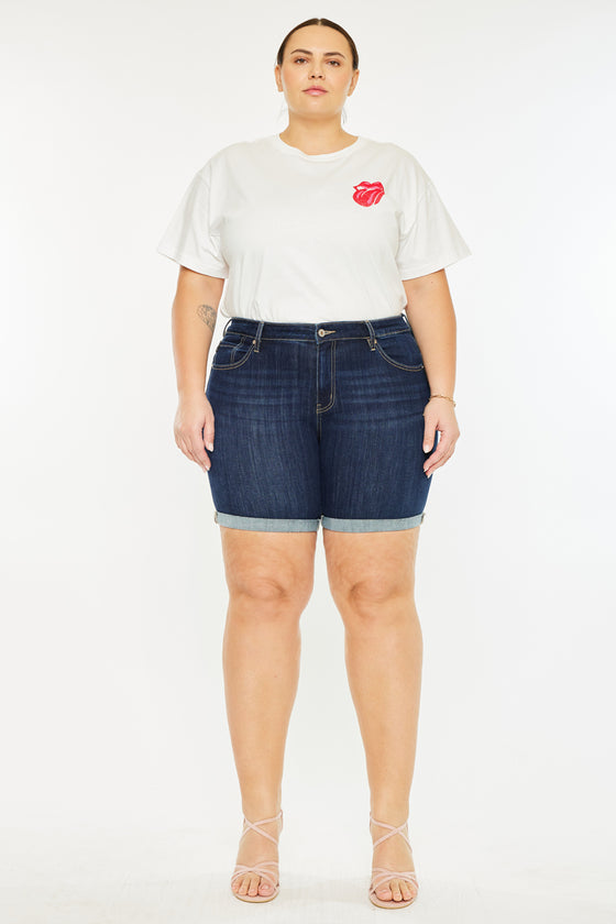 Chance Mid Rise Shorts (Plus Size) - Official Kancan USA