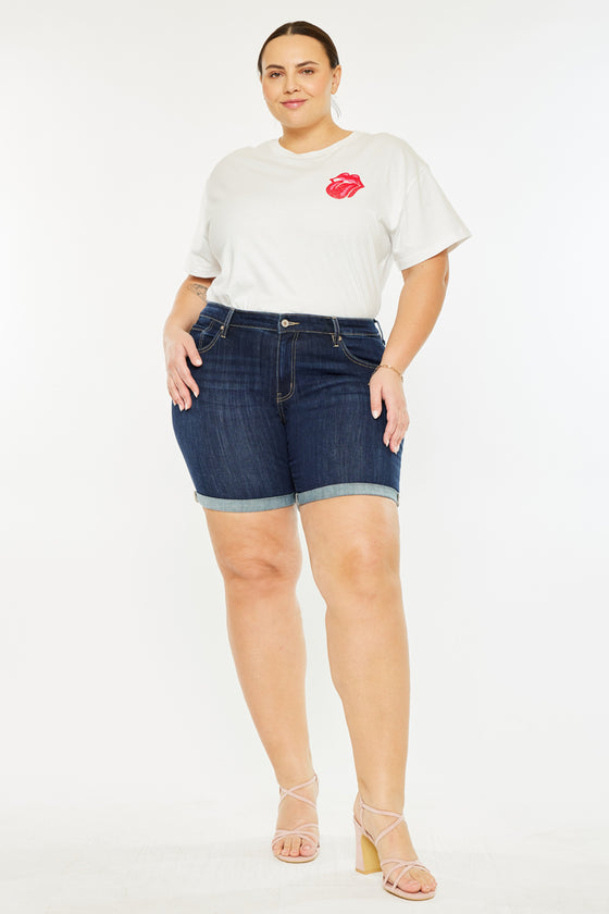 Chance Mid Rise Shorts (Plus Size) - Official Kancan USA
