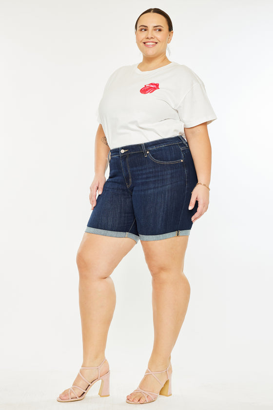 Chance Mid Rise Shorts (Plus Size) - Official Kancan USA