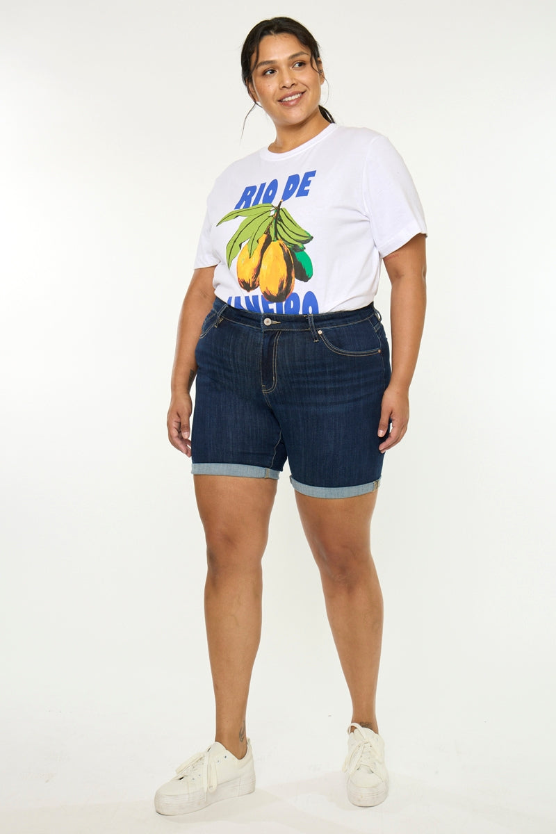 Chance Mid Rise Shorts (Plus Size) - Official Kancan USA