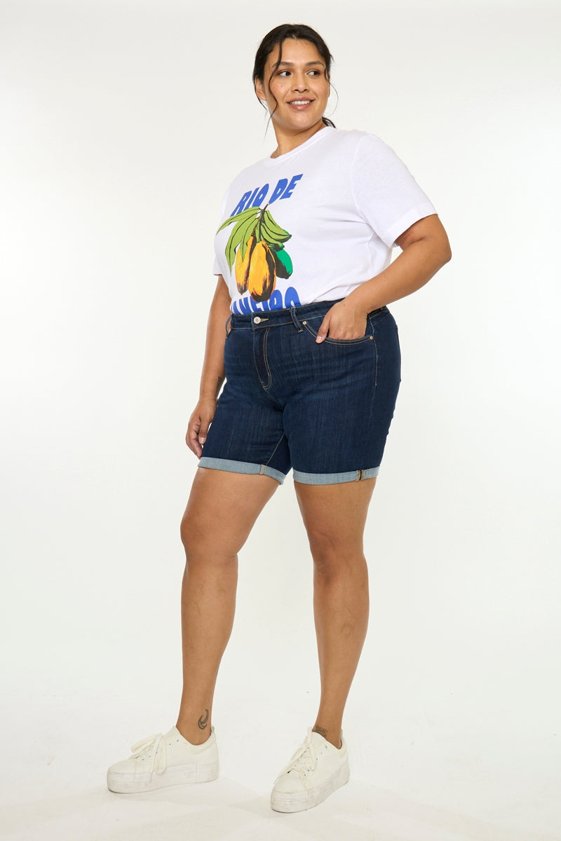 Chance Mid Rise Shorts (Plus Size) - Official Kancan USA