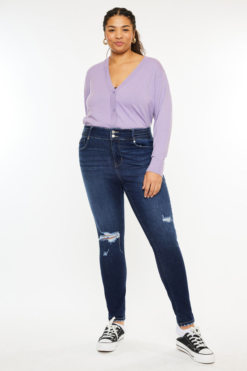 Taly High Rise Super Skinny Jeans (Plus Size) - Official Kancan USA
