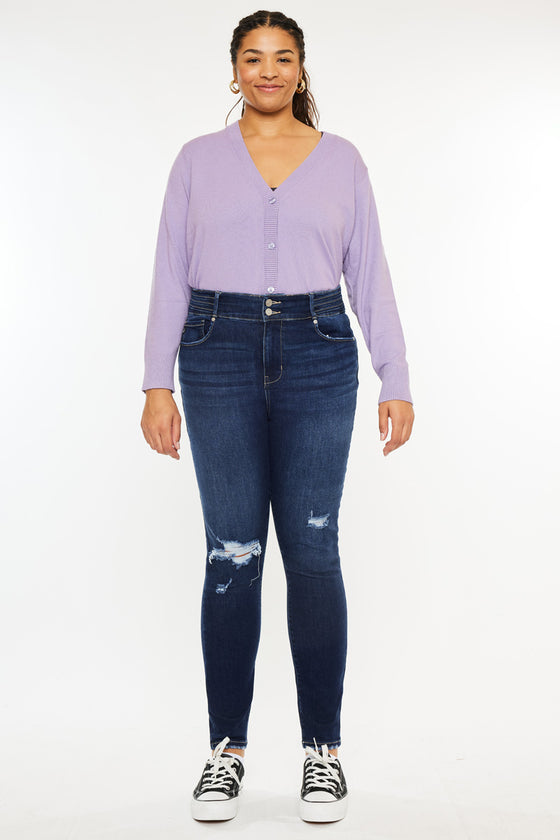 Taly High Rise Super Skinny Jeans (Plus Size) - Official Kancan USA