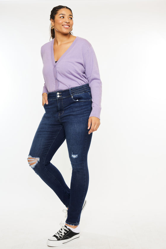 Taly High Rise Super Skinny Jeans (Plus Size) - Official Kancan USA