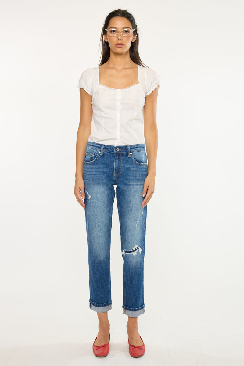 Lexington Mid Rise Boyfriend Jeans