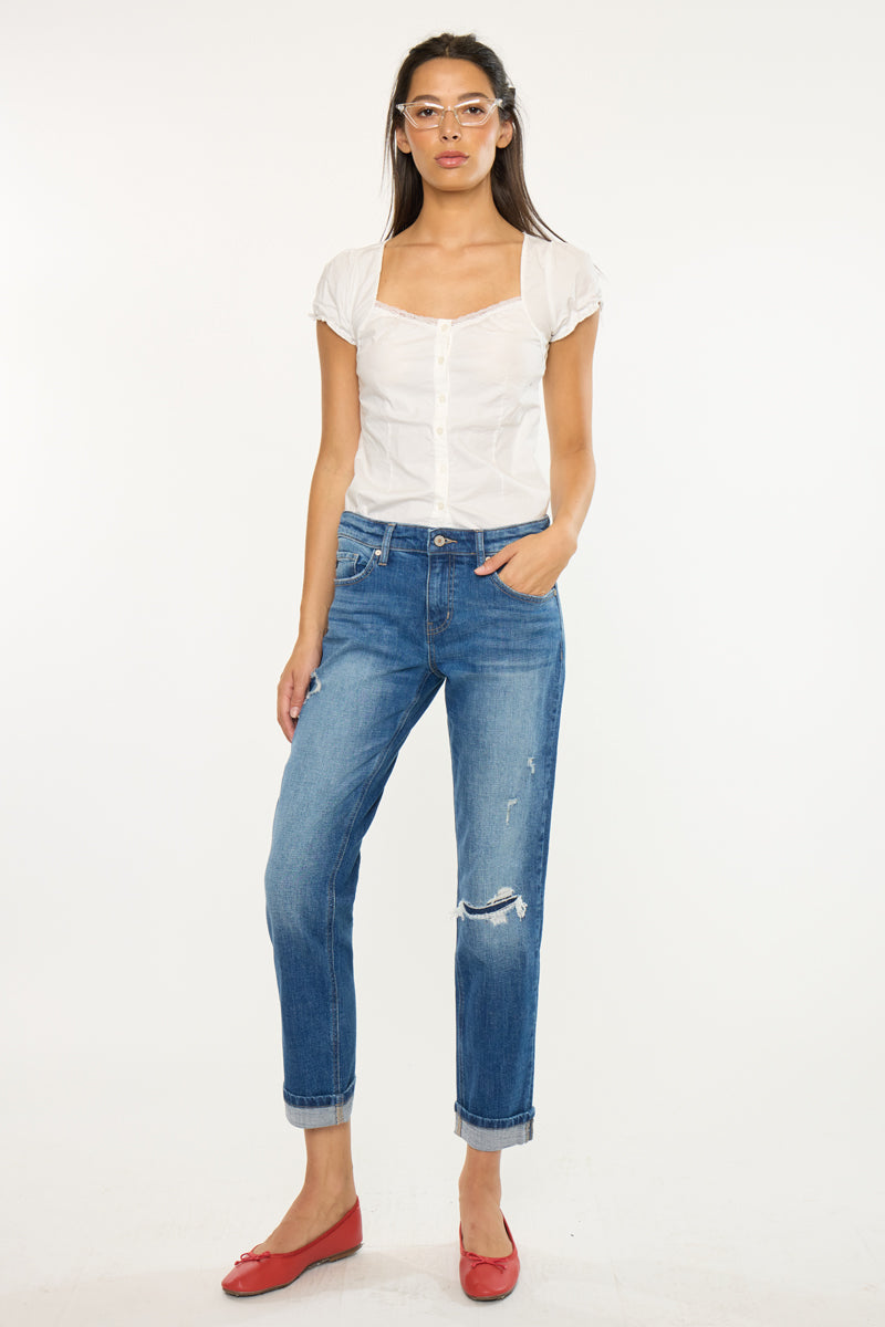 Lexington Mid Rise Boyfriend Jeans