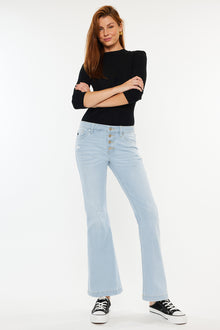  Saylor Mid Rise Flare Jeans (Petite) - Official Kancan USA