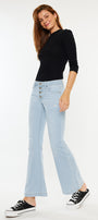 Saylor Mid Rise Flare Jeans (Petite) - Official Kancan USA