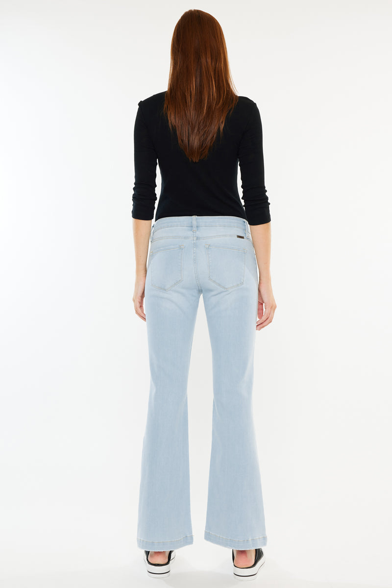 Saylor Mid Rise Flare Jeans (Petite) - Official Kancan USA