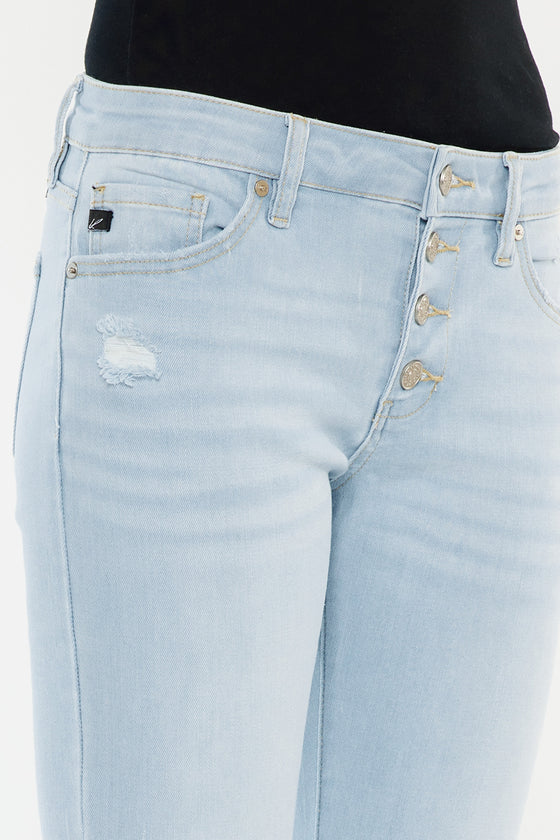 Saylor Mid Rise Flare Jeans (Petite) - Official Kancan USA