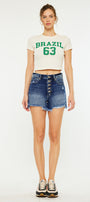 Lorna Ultra High Rise Mom Shorts - Official Kancan USA