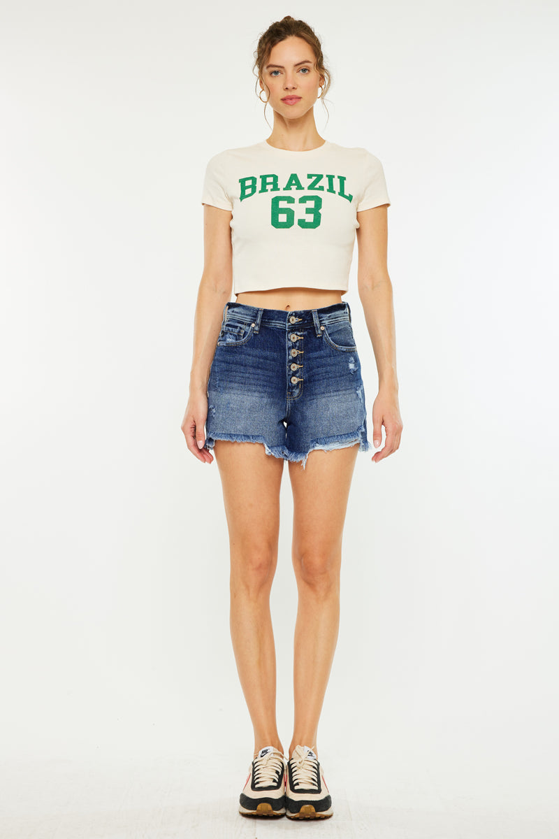 Lorna Ultra High Rise Mom Shorts - Official Kancan USA