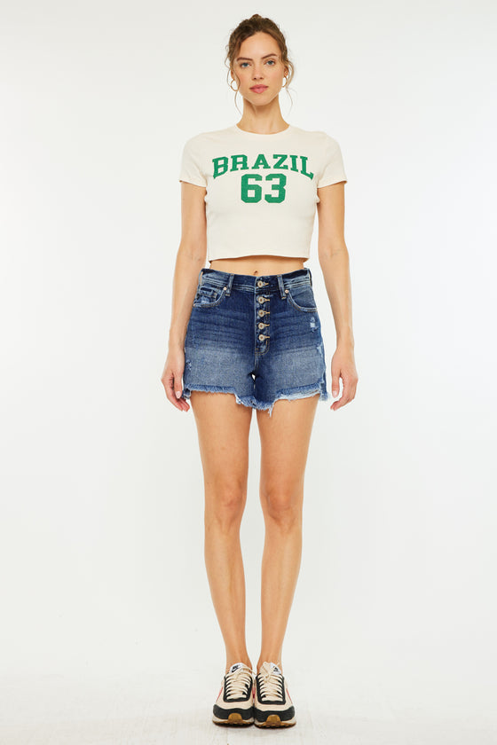 Lorna Ultra High Rise Mom Shorts - Official Kancan USA