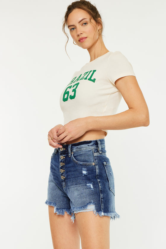 Lorna Ultra High Rise Mom Shorts - Official Kancan USA