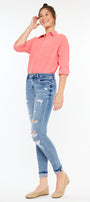 Amanda High Rise Ankle Skinny Jeans - Official Kancan USA