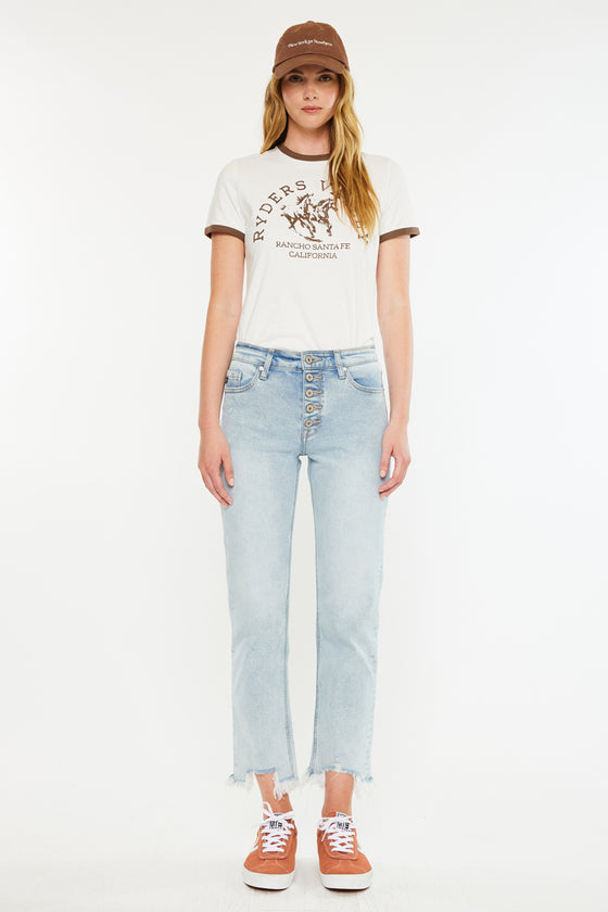 Thelma High Rise Slim Straight Leg Jeans - Official Kancan USA