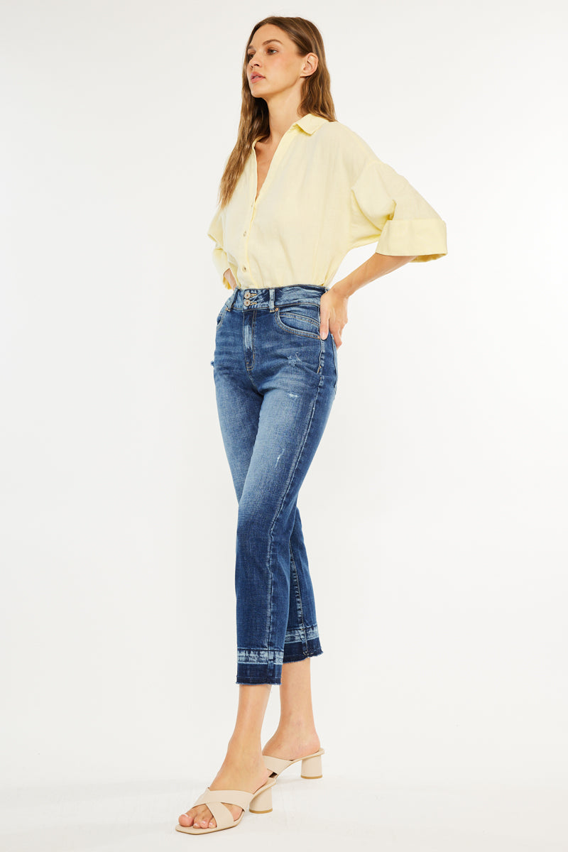 Georgia Ultra High Rise Slim Straight Leg Jeans - Official Kancan USA