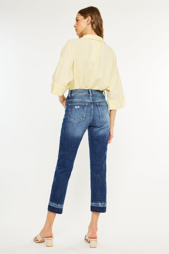 Georgia Ultra High Rise Slim Straight Leg Jeans - Official Kancan USA
