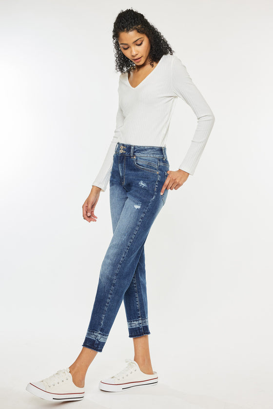 Georgia Ultra High Rise Slim Straight Jeans